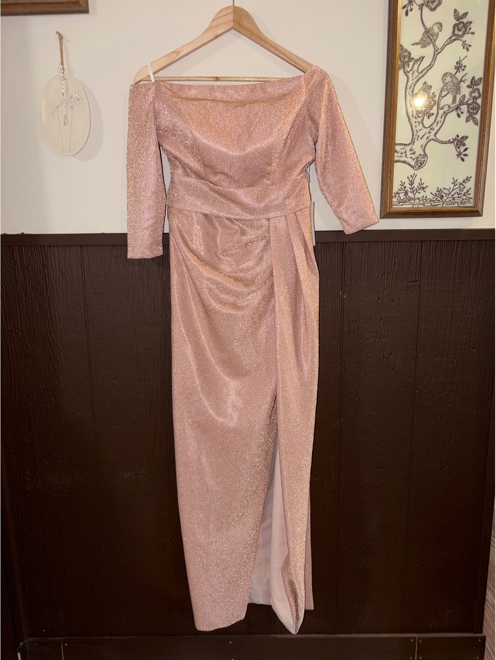 Rose Gold Sparkly Dress - TS Couture